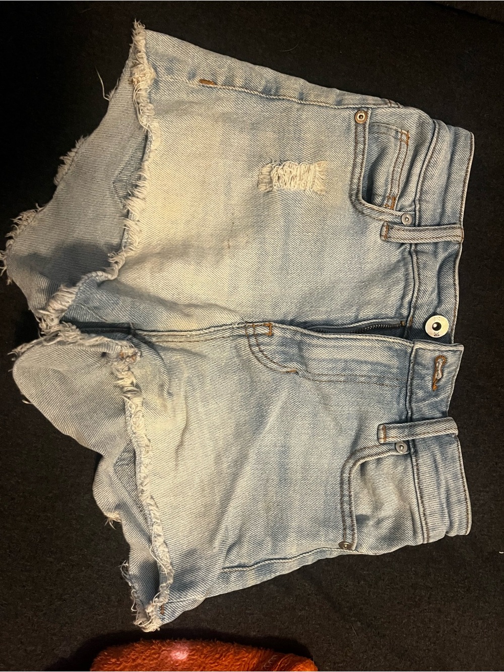 Kendall & Kylie Light Wash Distressed Denim Shorts